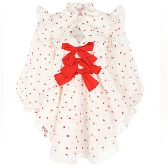 Selkie La Fraise Cake Shop Dress W/Shrug - Picture 13 of 16